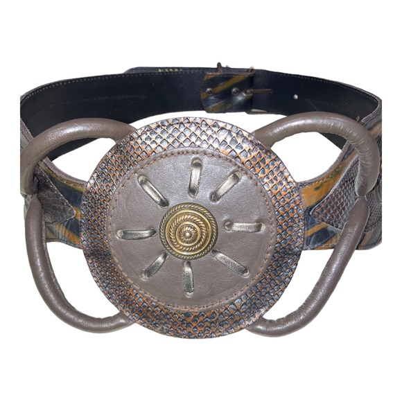 Esperanza Leather Belt Statement Accent Size Small - Picture 5 of 15